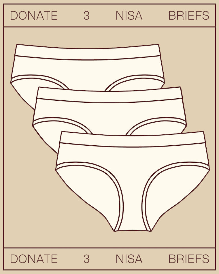 For every item of clothing we sell we donate a pair of underwear