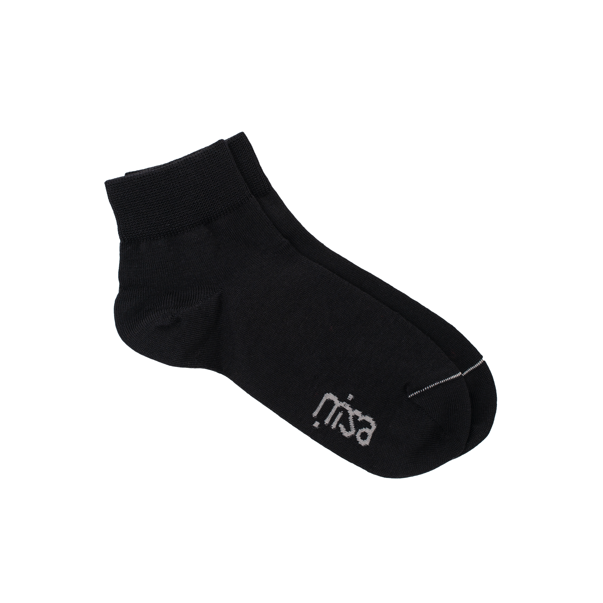 nisa merino ankle socks in black