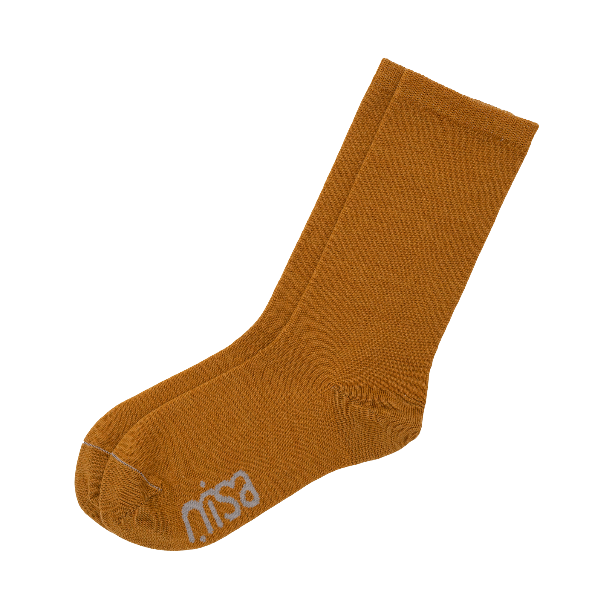 nisa business socks in yellow merino