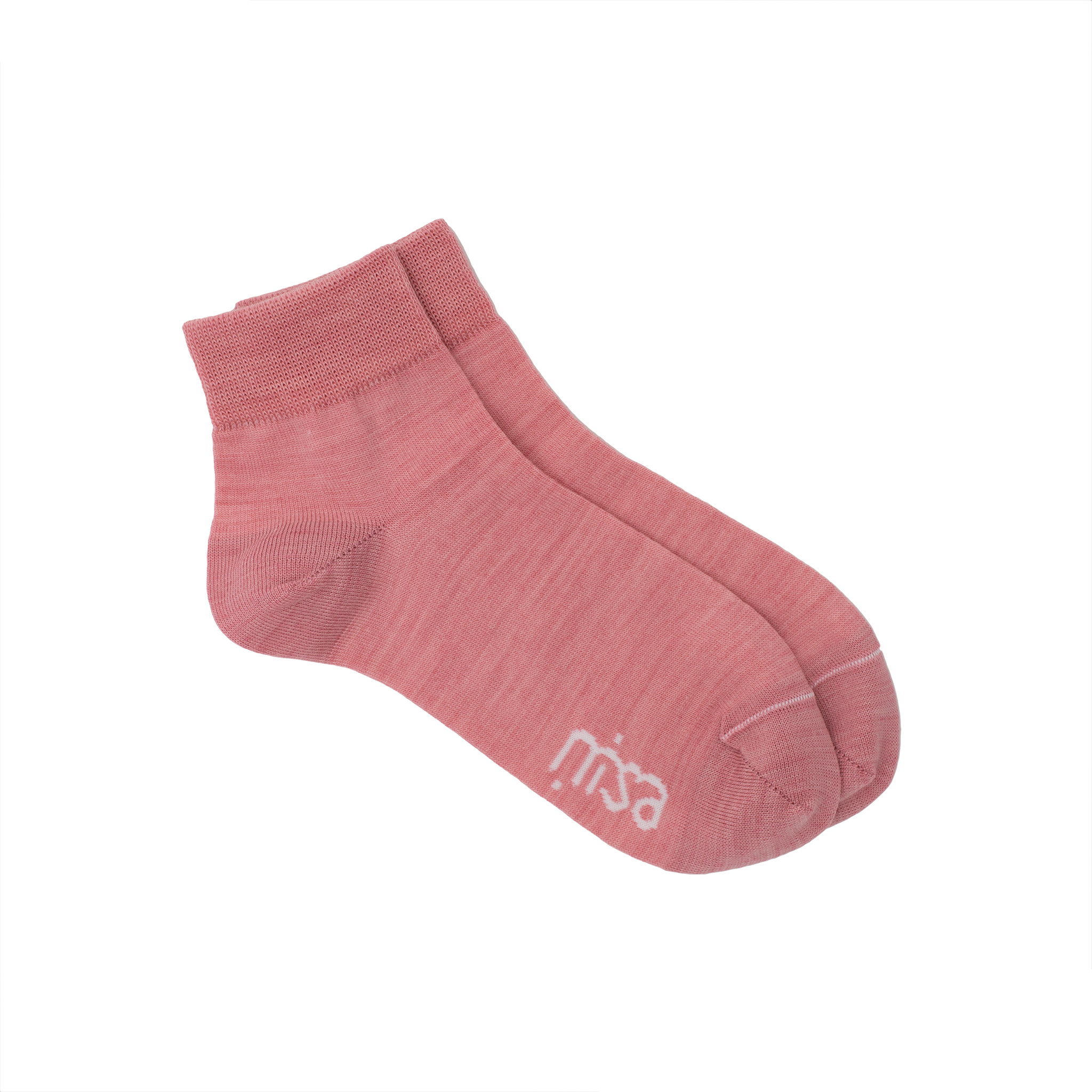 nisa merino ankle socks in pink